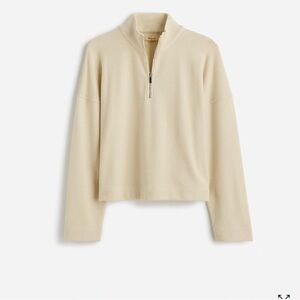 Madewell quarter zip pullover top.